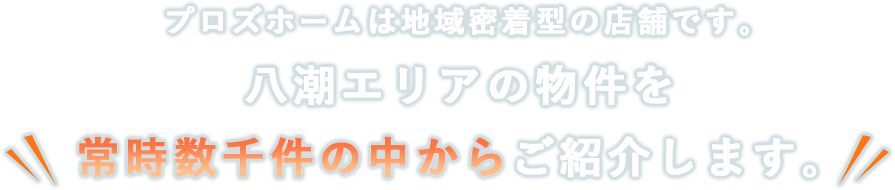 プロズホームは地域密着型の店舗です。千葉エリアの物件を常時数千件の中からご紹介します。